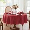 Threadmade Home Caiden Elegance Damask Tablecloth, Red - 90"W x 90"L Round